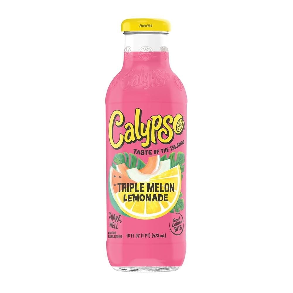 Calypso Triple Melon Lemonade, Made with Real Fruit, 16 Fl Oz.