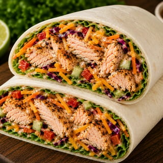 Jerk Salmon Wrap
